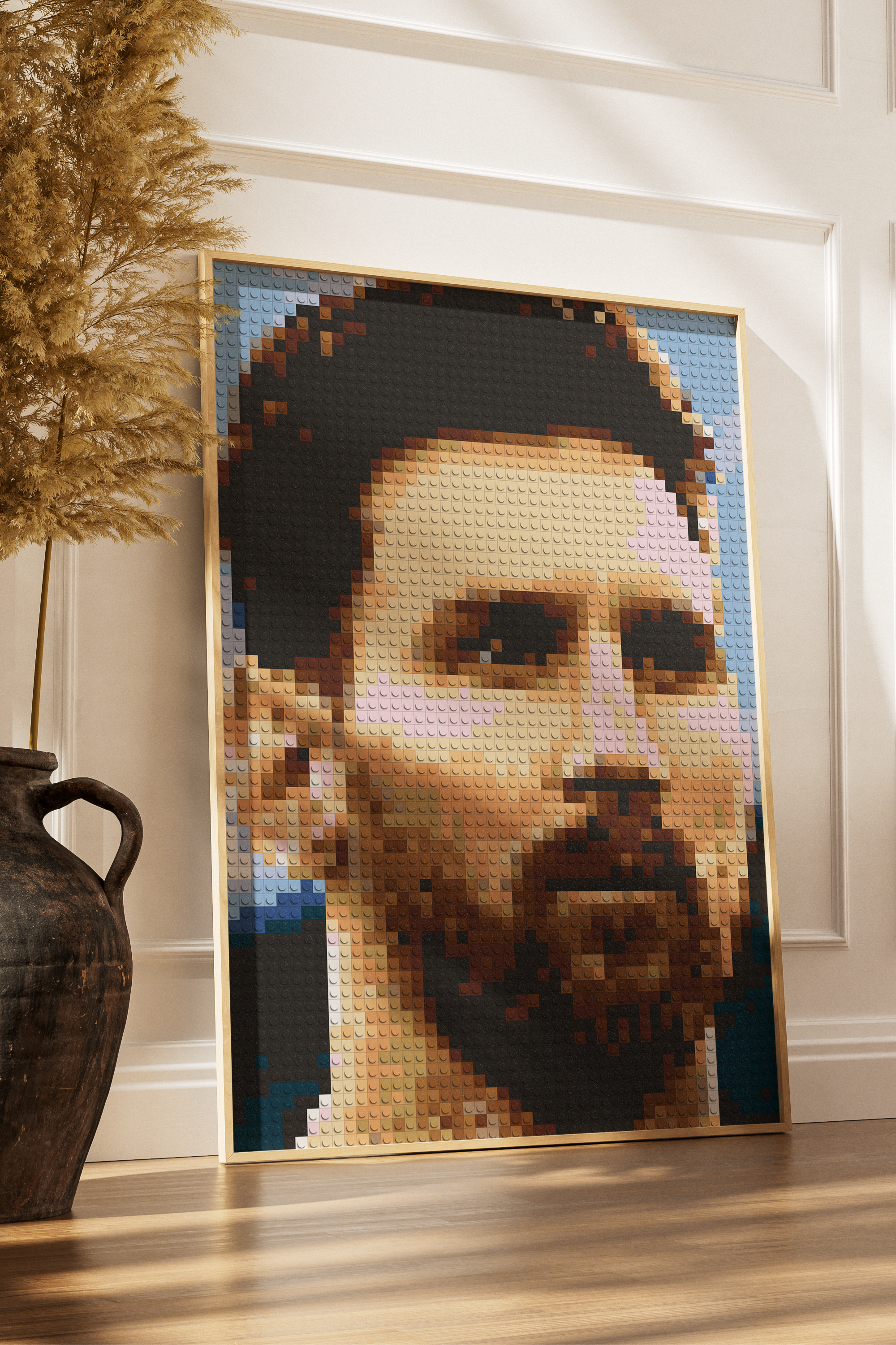 تفاصيل لوحة ليونيل ميسي الفسيفسائية الجاهزة للعرض | Lionel Messi mosaic wall art details