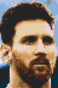 لوحة ليونيل ميسي الفسيفسائية مكوّنة من 3,456 قطعة | Lionel Messi mosaic artwork made from 3,456 pieces